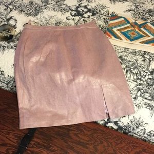 Gorgeous pastel pink 100% leather miniskirt